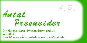 antal presneider business card